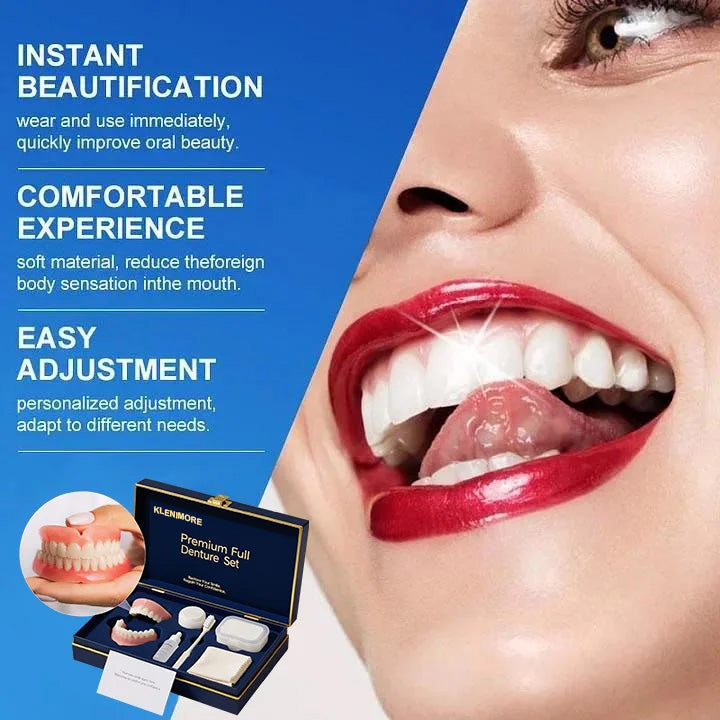 🔥Today's Special: 70% Off!(Affordable Beauty🧏‍♀️🧏‍♂️)--KLENIMORE™ --Advanced Customized Full Denture Set🦷