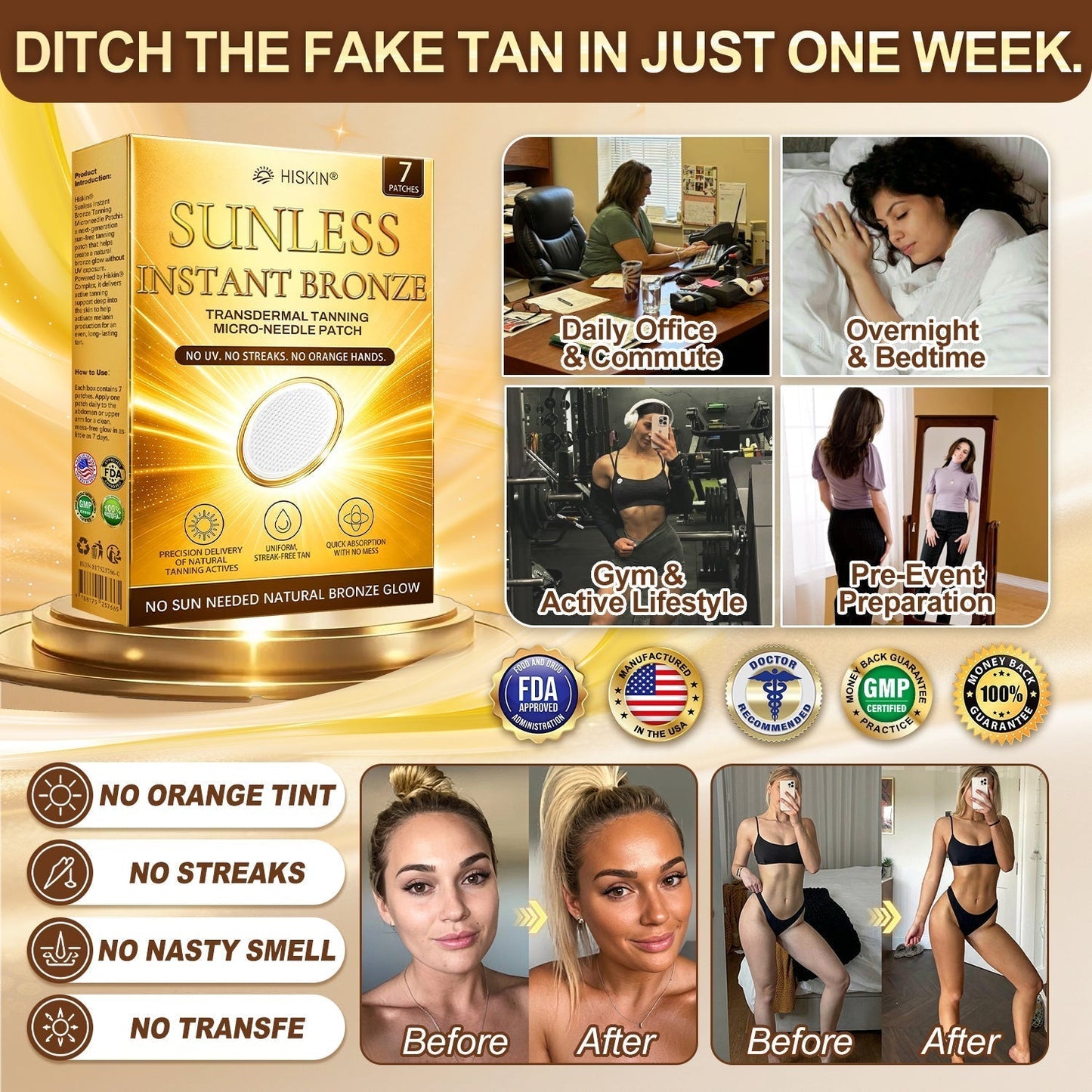 ☀️𝑶𝒇𝒇𝒊𝒄𝒊𝒂𝒍 𝑺𝒕𝒐𝒓𝒆 | ☀️ 𝐒𝐮𝐧𝐥𝐞𝐬𝐬 𝐈𝐧𝐬𝐭𝐚𝐧𝐭 𝐁𝐫𝐨𝐧𝐳𝐞 𝐓𝐚𝐧𝐧𝐢𝐧𝐠 𝐌𝐢𝐜𝐫𝐨𝐧𝐞𝐞𝐝𝐥𝐞 𝐏𝐚𝐭𝐜𝐡